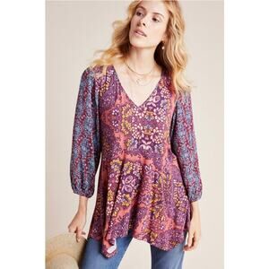 Maeve by Anthropologie Boho Floral Tunic